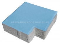 Adoquin Lanza 20x20x6 AZUL.